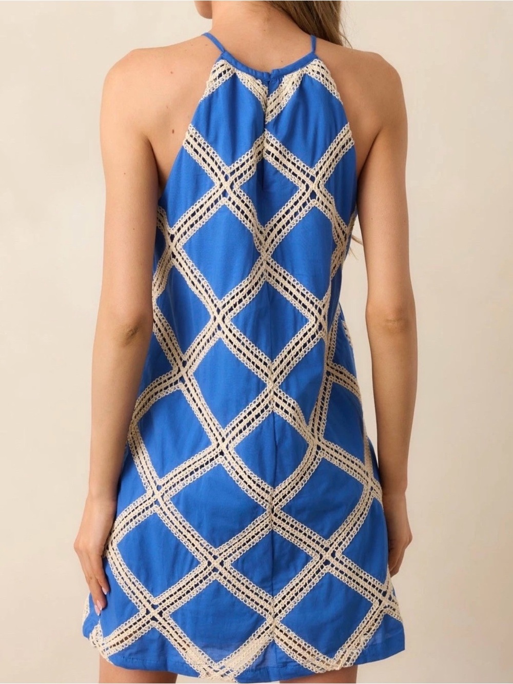 New With Tags Skies are Blue Cotton Lattice Dress Sz S - Picture 2 of 11
